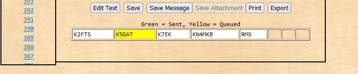 Manually forward a bpq32 message